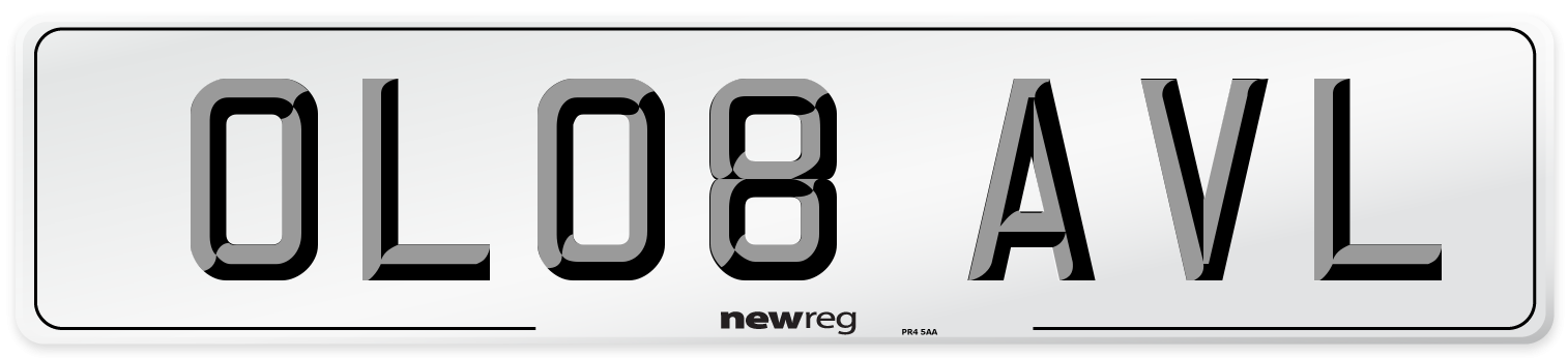 OL08 AVL Number Plate from New Reg